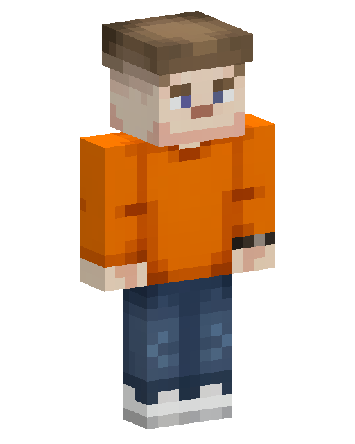Orange Hoodie Boy Minecraft skin