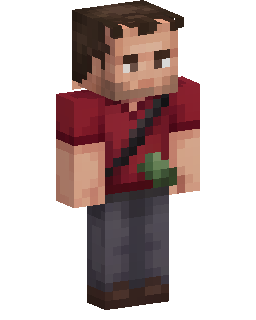 Red Shirt Adventurer Minecraft-Skin