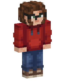Red Hoodie Adventurer Minecraft skin