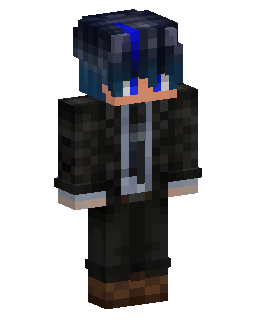 Skin Minecraft Blue Hair Dark Suit