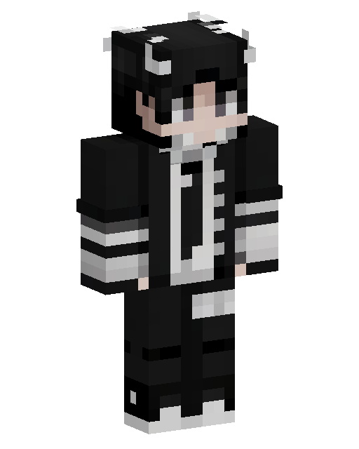 Black Hoodie Emo Boy Minecraft 皮肤