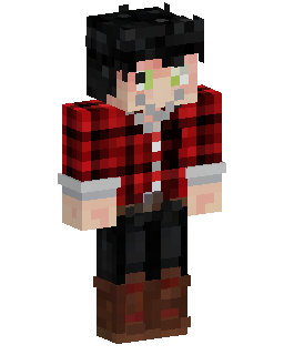 Red Plaid Shirt Boy Minecraft skini