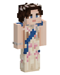 Blue Sash Kimono Girl skin de Minecraft