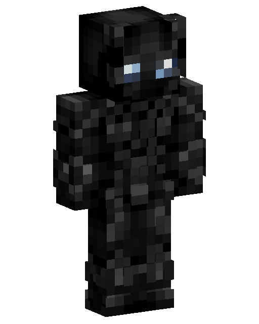 Black Armored Hero Minecraft skin