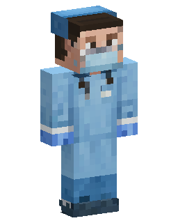 Skin Minecraft Blue Scrubs Surgeon
