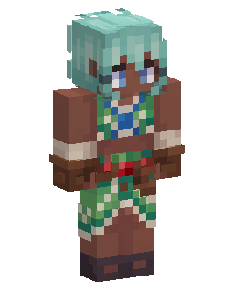Skin Minecraft Teal Haired Forest Elf