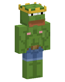 Skin Minecraft Crowned Green Frog