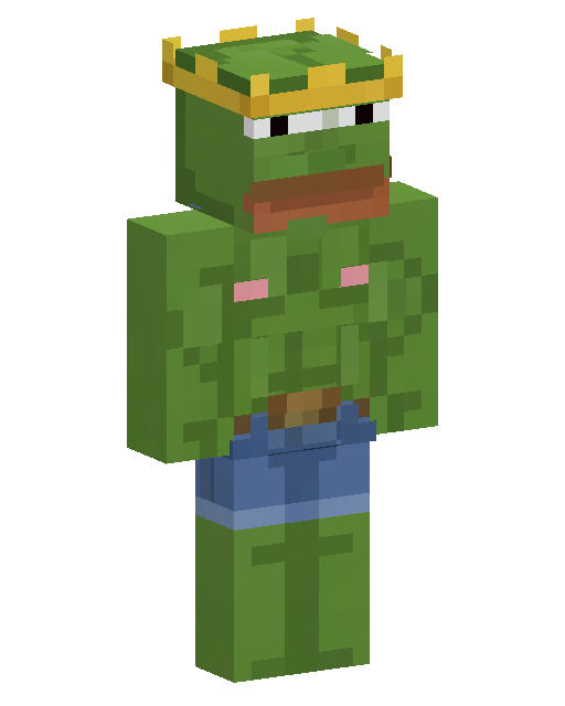 Crowned Green Frog Minecraft skin