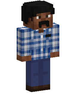 Blue Plaid Shirt Man skin de Minecraft