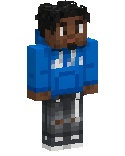 Blue Hoodie Gamer Minecraft skini