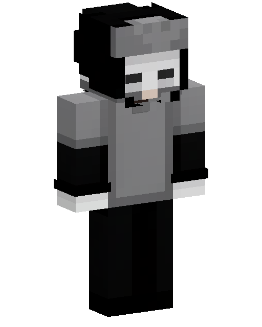 Gray Hoodie Boy Minecraft skin