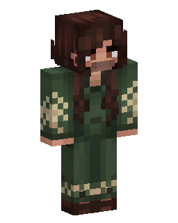 Green Dress Brunette Minecraft skin