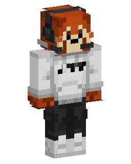 Orange Hair White Hoodie Minecraft skin