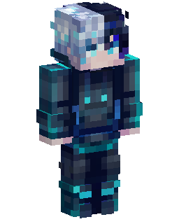 Скін Minecraft Blue Tech Armored Soldier