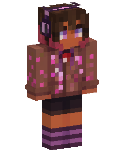 Skin Minecraft Pink Striped Hoodie