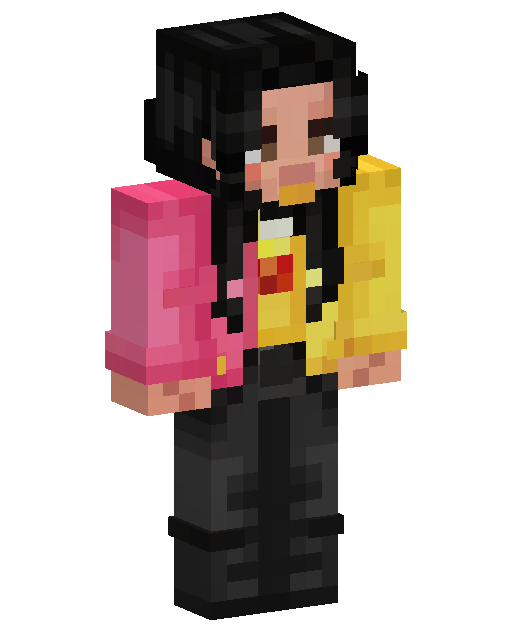 Pink And White Jacket Girl Minecraft 皮肤