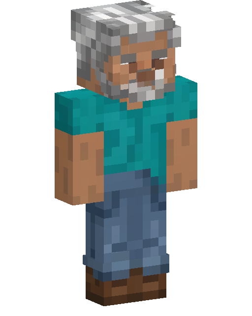 Gray Haired Teal Shirt Minecraft 皮肤