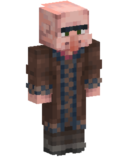 Brown Coat Villager Minecraft-Skin
