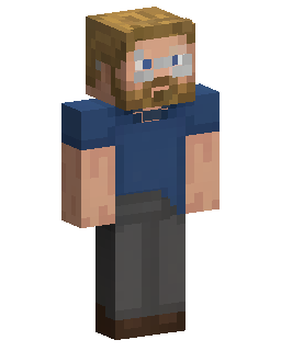 Bearded Blue Shirt Man skin de Minecraft