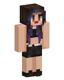 Скін Minecraft Dark Haired Girl In Purple