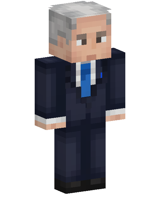 Skin Minecraft Gray Haired Businessman