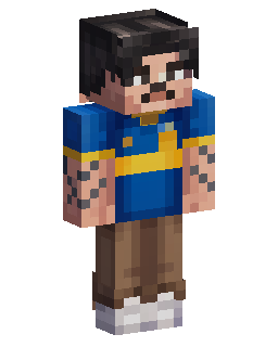 Blue Gold Striped Shirt Guy Minecraft skin