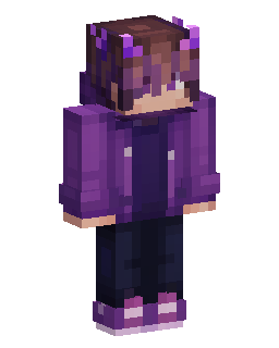 Purple Hoodie Gamer Minecraft-Skin
