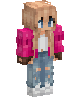Skin do Minecraft Pink Hoodie Girl