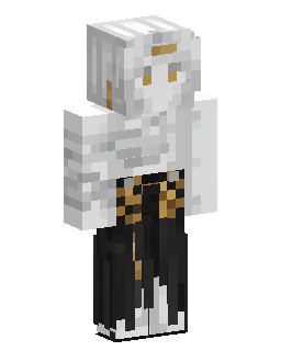 Skin Minecraft White Hooded Fighter