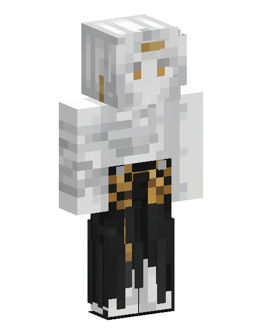 White Hooded Fighter Minecraft 皮肤