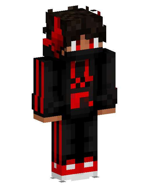 Skin de Minecraft Red Black Hoodie