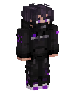 Black Hoodie Purple Gamer 的 Minecraft 皮肤