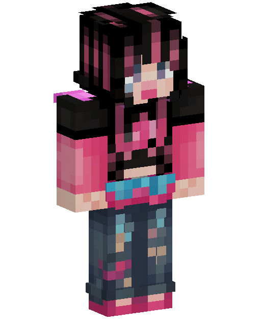 Pink Streetwear Girl Minecraft skin