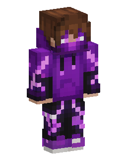 Skin Minecraft Purple Hoodie Gamer
