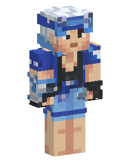 Blue Streetwear Girl Minecraft-Skin