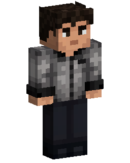 Gray Hoodie Boy Minecraft skin