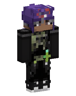 Purple Hair Gamer Minecraft skin