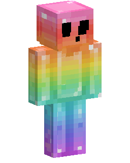 Rainbow Hoodie Girl Minecraft 스킨