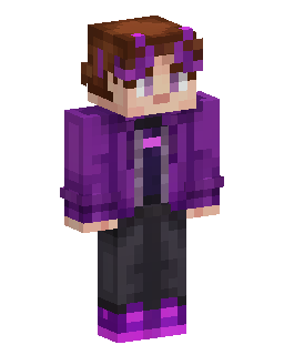 Purple Hoodie Gamer Minecraft-Skin