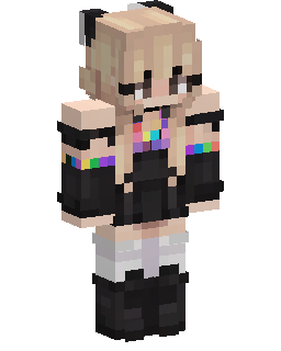 Rainbow Hoodie Girl skin de Minecraft