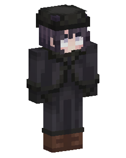 Dark Hooded Purple Hair Minecraft skin