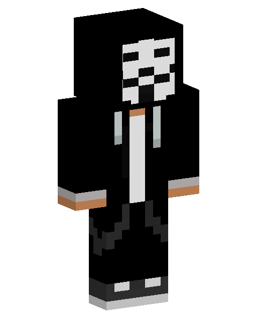 hacker bare bone Minecraft skin