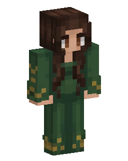 Emerald Robed Brunette Minecraft skin