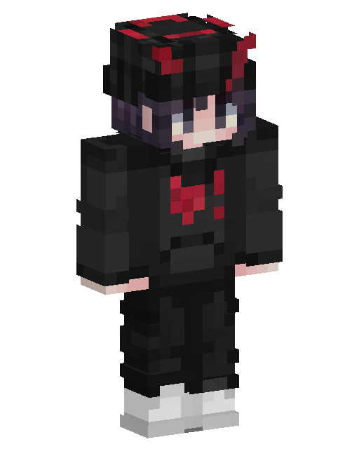 Dark Hoodie Anime Boy Minecraft skin