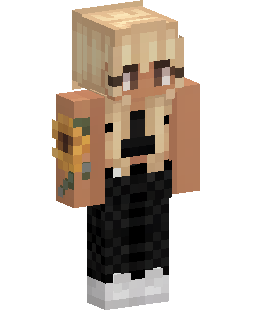 Blonde Black Outfit Girl skin de Minecraft