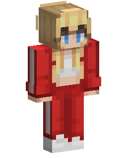 Blonde Red Coat Girl Minecraft skin