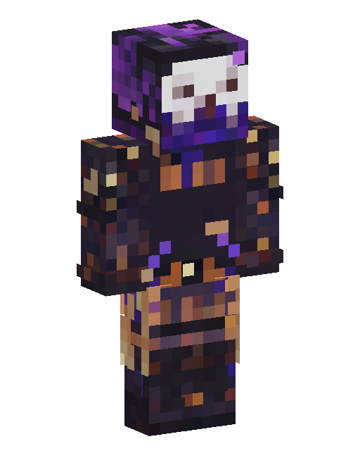 Dark Haired Masked Character — Minecraft Skin Download