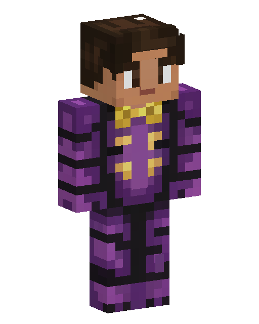 Skin do Minecraftu Purple Striped Suit Boy