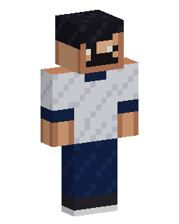 Mustache Man in White Tee Minecraft skin