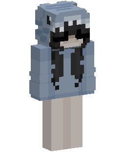 Shark Hoodie Girl Minecraft 스킨